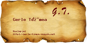 Gerle Tímea névjegykártya