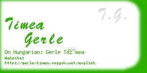timea gerle business card